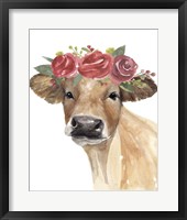 Flowered Cow II Framed Print