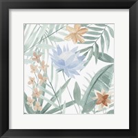 Framed 'Tropical Welcome I' border=