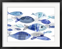 Framed Fish Parade I