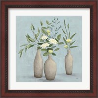 Framed 'Natural Bouquet I Blue' border=