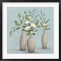 Natural Bouquet I Blue Framed Print