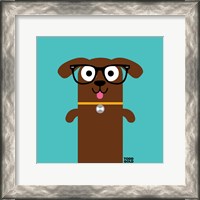 Framed 'Bow Wow Dachshund' border=