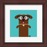 Framed 'Bow Wow Dachshund' border=