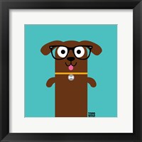 Framed 'Bow Wow Dachshund' border=