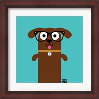 Framed 'Bow Wow Dachshund' border=