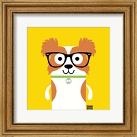 Framed 'Bow Wow Papillon' border=