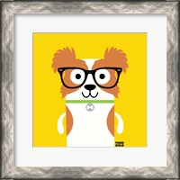 Framed 'Bow Wow Papillon' border=