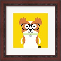 Framed 'Bow Wow Papillon' border=