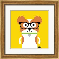 Framed 'Bow Wow Papillon' border=