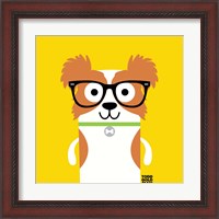 Framed 'Bow Wow Papillon' border=