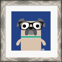 Framed 'Bow Wow Pug' border=