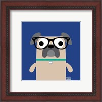 Framed 'Bow Wow Pug' border=