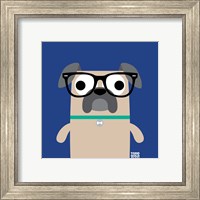 Framed 'Bow Wow Pug' border=