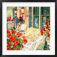 Framed Geranium Porch