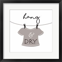 Hang and Dry Framed Print
