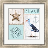 Framed 'Nautical Beach' border=