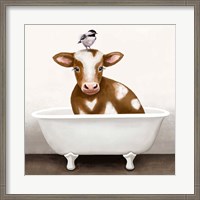 Framed Cow in Bathtub