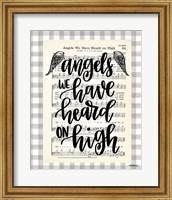 Framed 'Angels We Have Heard' border=