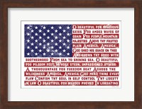 Framed America the Beautiful Flag