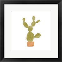 Framed 'Watercolor Cactus I' border=
