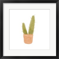 Framed Watercolor Cactus II