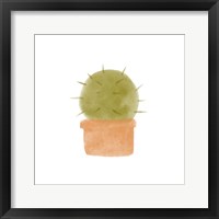 Framed Watercolor Cactus III