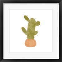 Framed Watercolor Cactus IV