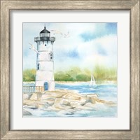 Framed 'East Coast Lighthouse I' border=