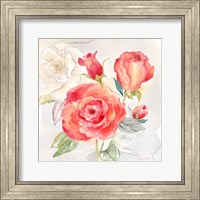 Framed Garden Roses I