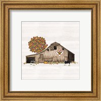 Framed 'Fall Barn Quilt I' border=