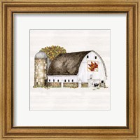 Framed 'Fall Barn Quilt II' border=