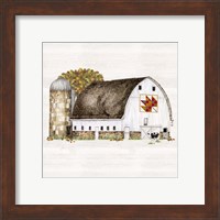 Framed 'Fall Barn Quilt II' border=