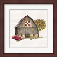 Framed 'Fall Barn Quilt III' border=