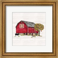 Framed 'Fall Barn Quilt IV' border=