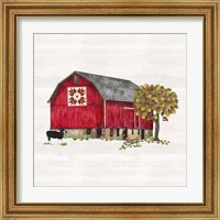 Framed 'Fall Barn Quilt IV' border=