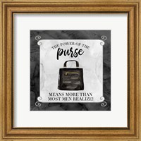 Framed 'Fashion Humor VI-Power of the Purse' border=