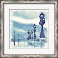 Framed 'Paris in Blue II' border=