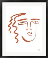 Framed Making Faces V Terracotta
