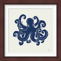 Framed 'Primitive Sea IV Navy' border=