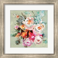 Framed 'Windblown Blooms I' border=