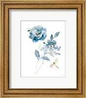 Framed 'Blues of Summer IV Gilded' border=