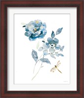 Framed 'Blues of Summer IV Gilded' border=