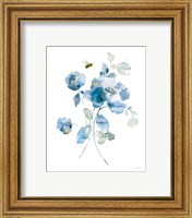 Framed 'Blues of Summer III Gilded' border=