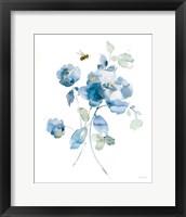 Framed 'Blues of Summer III Gilded' border=