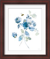 Framed 'Blues of Summer III Gilded' border=