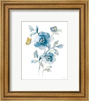 Framed 'Blues of Summer II Gilded' border=