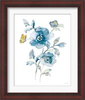 Framed 'Blues of Summer II Gilded' border=