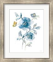 Framed 'Blues of Summer II Gilded' border=