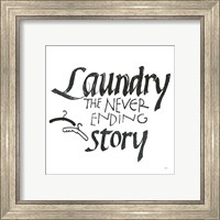 Framed 'Laundry Room II White' border=