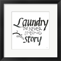 Framed 'Laundry Room II White' border=